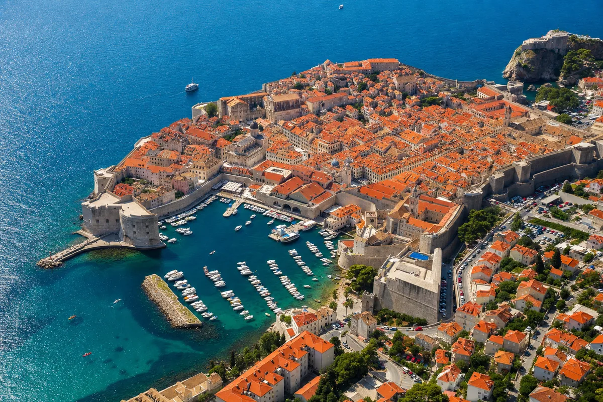 Aerial view of Dubrovnik, Croatia